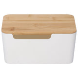 Cable Box Small Cable Management Box with A Wooden Lid for Cord Hider TV Wires Routers Computers Wires Home and Office - 45-Degree Angle