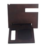 Wooden Mobile Phone Base Multifunctional Keychain Holder Storage Rack for Home Office - Low Angle