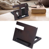 Wooden Mobile Phone Base Multifunctional Keychain Holder Storage Rack for Home Office - Extra Image
