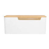 Cable Management Box Stylish Extension Socket Cord Organizer Box with Cover for Router Desk Power Strip - Extra Image