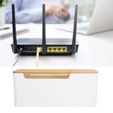 Cable Management Box Stylish Extension Socket Cord Organizer Box with Cover for Router Desk Power Strip - Extra Image