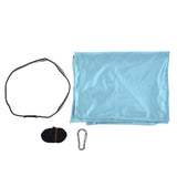 Yoga Hammock Durable Elastic 25KN Aerial Yoga Hammock with Daisy Chains O Ring for Body Firming Aerial YogaLight Blue