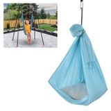 Yoga Hammock Durable Elastic 25KN Aerial Yoga Hammock with Daisy Chains O Ring for Body Firming Aerial YogaLight Blue