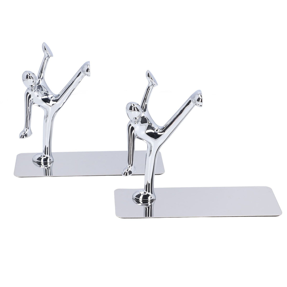 2Pcs Metal Book Ends Unique Men Design Simple Fashionable Decorative Bookends for Home Office Bar Restaurant