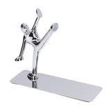 2Pcs Metal Book Ends Unique Men Design Simple Fashionable Decorative Bookends for Home Office Bar Restaurant - Extra Image