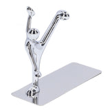 2Pcs Metal Book Ends Unique Men Design Simple Fashionable Decorative Bookends for Home Office Bar Restaurant