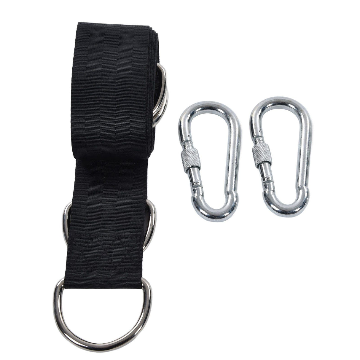 1.53M Tree Swing Hanging Strap Adjustable Heavy Duty Polyester Hammock Strap with Carabiner for Outdoor Garden