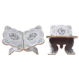 Quran Book Stand Holder Boxwood Bible Display Holders Rack for Muslim Teachers ChildrenJM01864 - Extra Image
