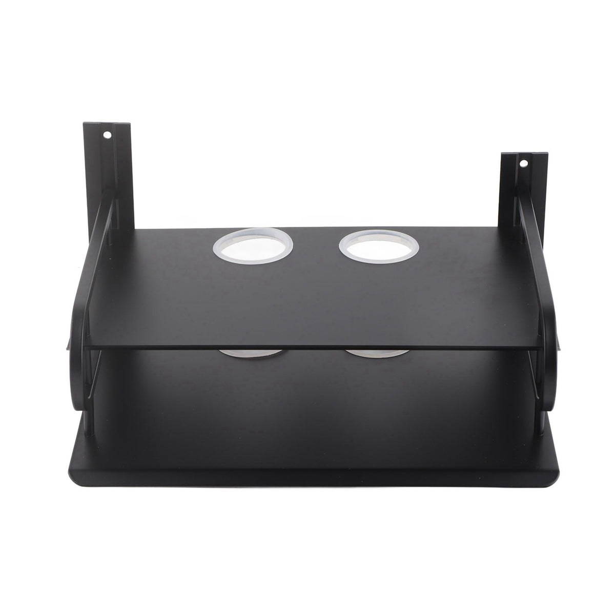 Double Layer Floating Wall Shelf TV Box Shelf Wall Mounted Router DVD Cable Box Shelf for Household