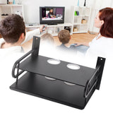 Double Layer Floating Wall Shelf TV Box Shelf Wall Mounted Router DVD Cable Box Shelf for Household - Extra Image
