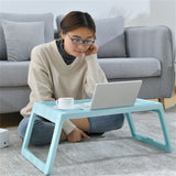 Laptop Bed Tray Table Portable Lightweight Mini Picnic Table for Laptop Working Writing Blue