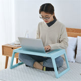 Laptop Bed Tray Table Portable Lightweight Mini Picnic Table for Laptop Working Writing Blue - 45-Degree Angle