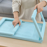 Laptop Bed Tray Table Portable Lightweight Mini Picnic Table for Laptop Working Writing Blue