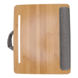 Laptop Table Multifunction Bamboo Lap Desk Bed Tray with Cushion for Reading Writing Playing - Close-Up Angle