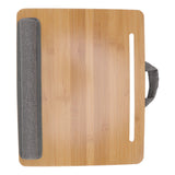 Laptop Table Multifunction Bamboo Lap Desk Bed Tray with Cushion for Reading Writing Playing - Low Angle