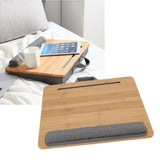 Laptop Table Multifunction Bamboo Lap Desk Bed Tray with Cushion for Reading Writing Playing - Extra Image