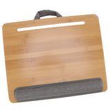 Laptop Table Multifunction Bamboo Lap Desk Bed Tray with Cushion for Reading Writing Playing - Extra Image
