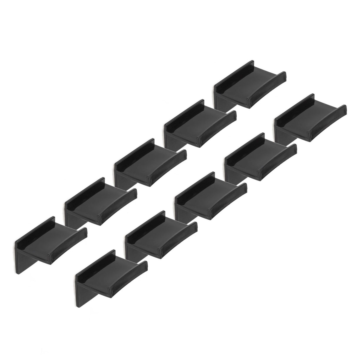 10 Pcs Hat Hooks Modern Minimalist Lossless Strong Acrylic Adhesive Hat Hangers for Home Wall Black
