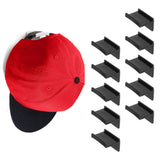 10 Pcs Hat Hooks Modern Minimalist Lossless Strong Acrylic Adhesive Hat Hangers for Home Wall Black - Extra Image