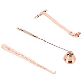 3PCS Candle Accessory Set Candle Wick Trimmer Cutter Snuffer Extinguisher Wick Dipper Gift SuppliesRose Gold - Low Angle
