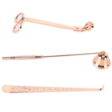 3PCS Candle Accessory Set Candle Wick Trimmer Cutter Snuffer Extinguisher Wick Dipper Gift SuppliesRose Gold