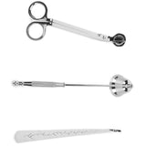 3PCS Candle Accessory Set Candle Wick Trimmer Cutter Snuffer Extinguisher Wick Dipper Gift SuppliesSilver