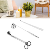 3PCS Candle Accessory Set Candle Wick Trimmer Cutter Snuffer Extinguisher Wick Dipper Gift SuppliesSilver