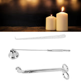 3PCS Candle Accessory Set Candle Wick Trimmer Cutter Snuffer Extinguisher Wick Dipper Gift SuppliesSilver