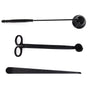 3PCS Candle Accessory Set Candle Wick Trimmer Cutter Snuffer Extinguisher Wick Dipper Gift SuppliesBlack