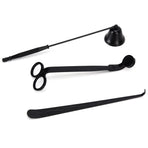 3PCS Candle Accessory Set Candle Wick Trimmer Cutter Snuffer Extinguisher Wick Dipper Gift SuppliesBlack