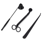3PCS Candle Accessory Set Candle Wick Trimmer Cutter Snuffer Extinguisher Wick Dipper Gift SuppliesBlack