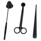 3PCS Candle Accessory Set Candle Wick Trimmer Cutter Snuffer Extinguisher Wick Dipper Gift SuppliesBlack