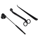 3PCS Candle Accessory Set Candle Wick Trimmer Cutter Snuffer Extinguisher Wick Dipper Gift SuppliesBlack - 45-Degree Angle