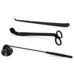 3PCS Candle Accessory Set Candle Wick Trimmer Cutter Snuffer Extinguisher Wick Dipper Gift SuppliesBlack