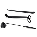 3PCS Candle Accessory Set Candle Wick Trimmer Cutter Snuffer Extinguisher Wick Dipper Gift SuppliesBlack - Rear View