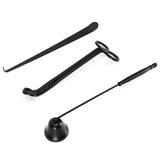 3PCS Candle Accessory Set Candle Wick Trimmer Cutter Snuffer Extinguisher Wick Dipper Gift SuppliesBlack