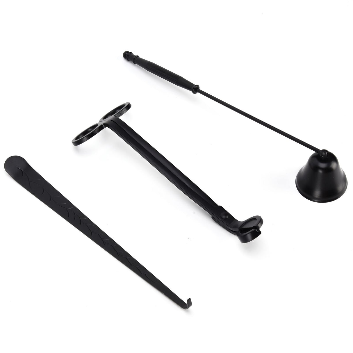 3PCS Candle Accessory Set Candle Wick Trimmer Cutter Snuffer Extinguisher Wick Dipper Gift SuppliesBlack