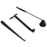 3PCS Candle Accessory Set Candle Wick Trimmer Cutter Snuffer Extinguisher Wick Dipper Gift SuppliesBlack