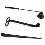 3PCS Candle Accessory Set Candle Wick Trimmer Cutter Snuffer Extinguisher Wick Dipper Gift SuppliesBlack