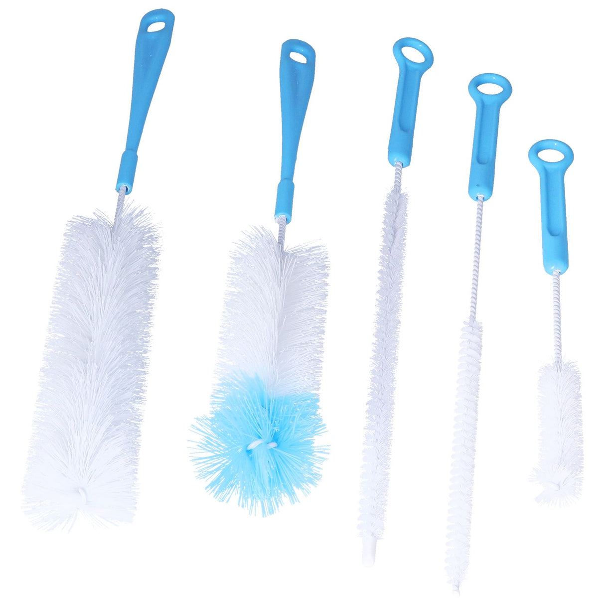 Water Bottle Brush 5pcs Long Handle Cleaning Brush for Narrow Neck Water Bottle Baby Bottle Coffee GrinderBlue