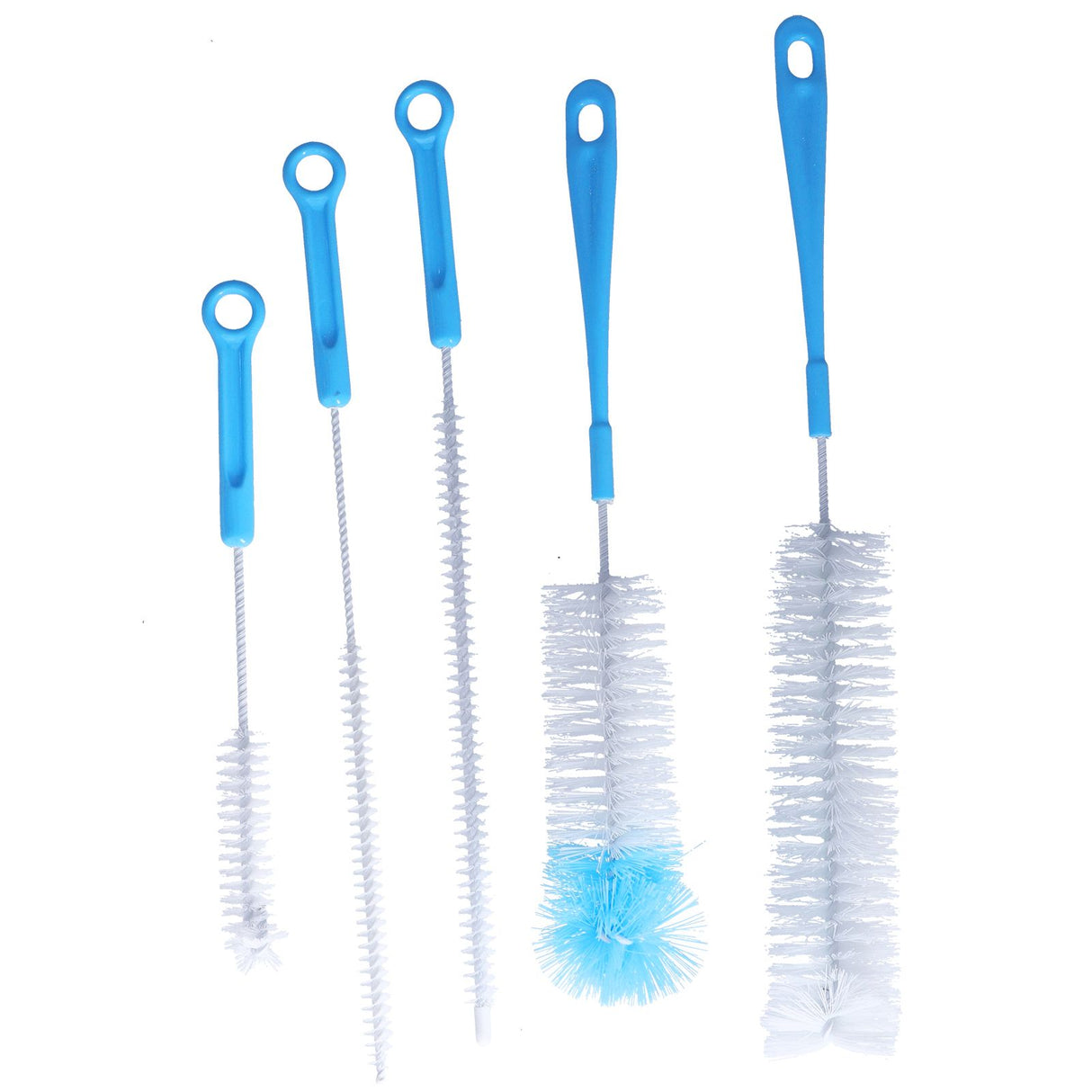 Water Bottle Brush 5pcs Long Handle Cleaning Brush for Narrow Neck Water Bottle Baby Bottle Coffee GrinderBlue