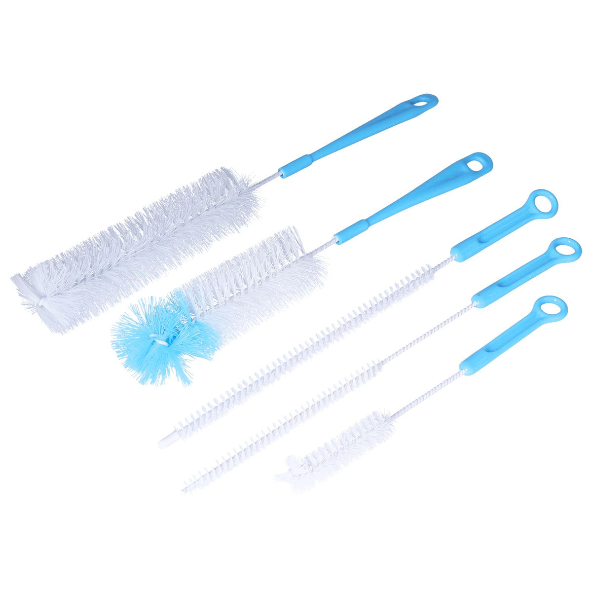 Water Bottle Brush 5pcs Long Handle Cleaning Brush for Narrow Neck Water Bottle Baby Bottle Coffee GrinderBlue