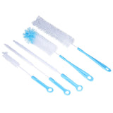 Water Bottle Brush 5pcs Long Handle Cleaning Brush for Narrow Neck Water Bottle Baby Bottle Coffee GrinderBlue