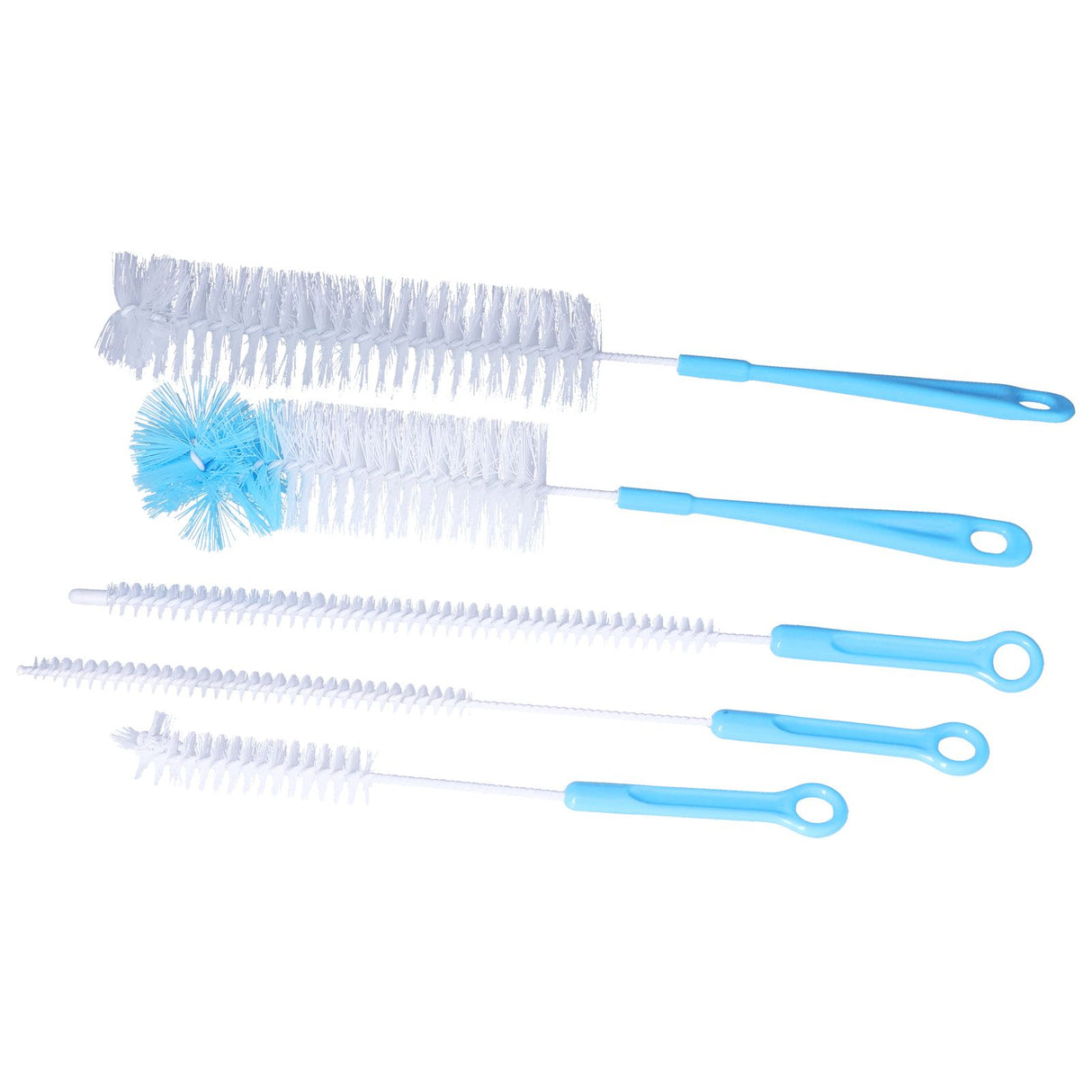 Water Bottle Brush 5pcs Long Handle Cleaning Brush for Narrow Neck Water Bottle Baby Bottle Coffee GrinderBlue