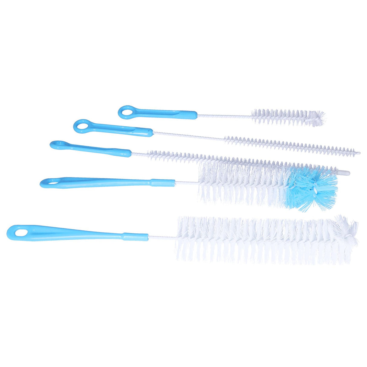 Water Bottle Brush 5pcs Long Handle Cleaning Brush for Narrow Neck Water Bottle Baby Bottle Coffee GrinderBlue
