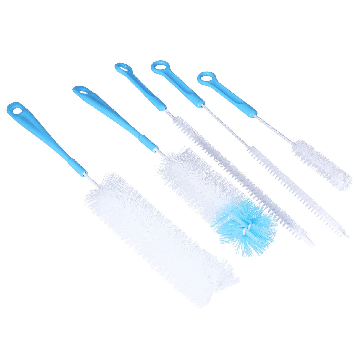 Water Bottle Brush 5pcs Long Handle Cleaning Brush for Narrow Neck Water Bottle Baby Bottle Coffee GrinderBlue