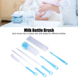Water Bottle Brush 5pcs Long Handle Cleaning Brush for Narrow Neck Water Bottle Baby Bottle Coffee GrinderBlue