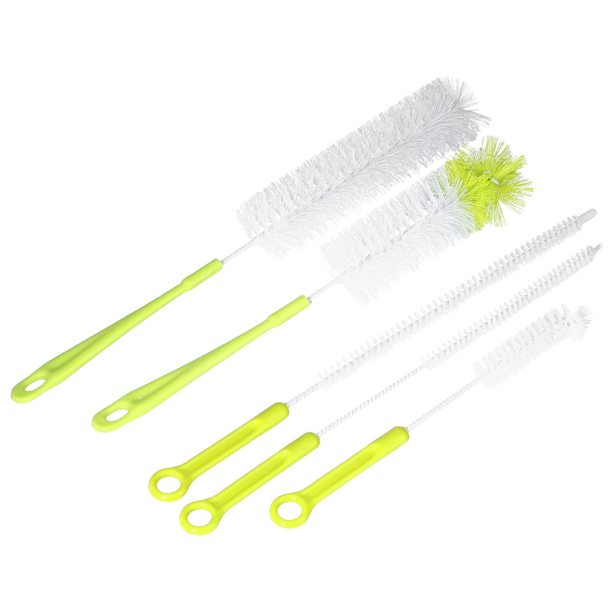 Water Bottle Brush 5pcs Long Handle Cleaning Brush for Narrow Neck Water Bottle Baby Bottle Coffee GrinderGreen