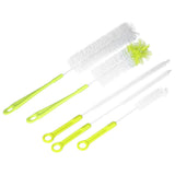 Water Bottle Brush 5pcs Long Handle Cleaning Brush for Narrow Neck Water Bottle Baby Bottle Coffee GrinderGreen - Side View