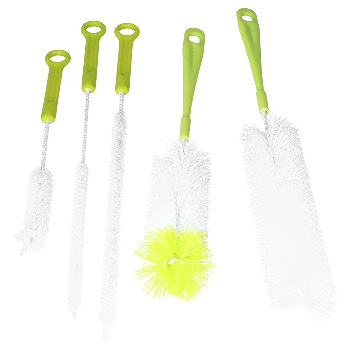Water Bottle Brush 5pcs Long Handle Cleaning Brush for Narrow Neck Water Bottle Baby Bottle Coffee GrinderGreen